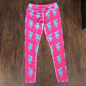 Pink Cactus Leggings